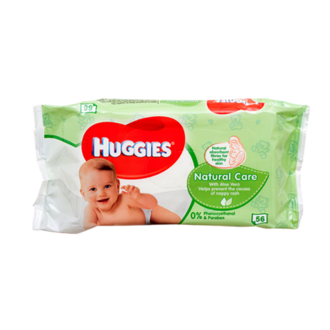 HUGGIES BABY WIPE NATURAL CARE 56PK 1CT