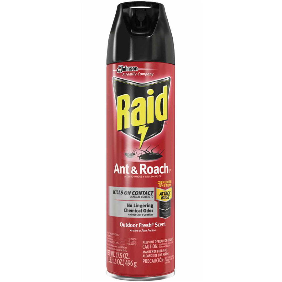 RAID ANT & ROACH KILLER 17.5 OZ OUTDOOR FRESH RED 1CT