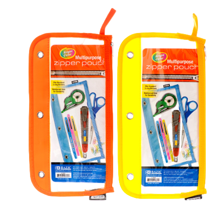 PENCIL POUCH BAZIC ASSORTED 1CT