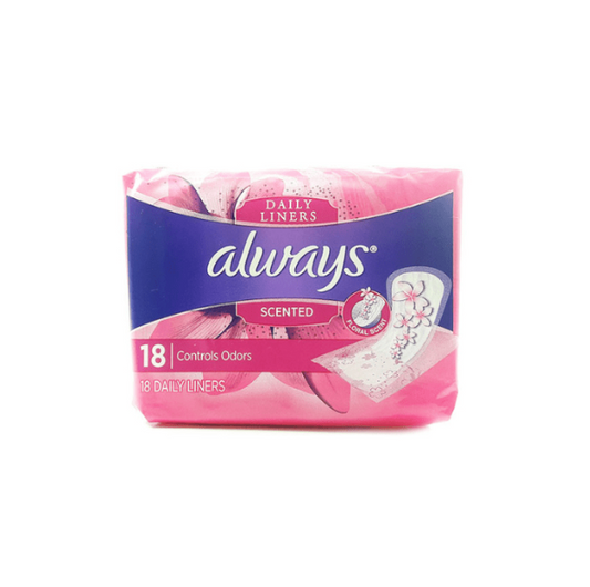 MAXI PAD ALWAYS DAILY LINERS SCENTED 18PK 1CT