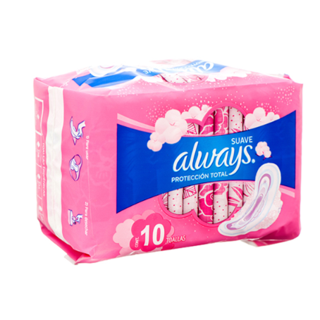 MAXI PAD ALWAYS SUAVE 10PK 1CT