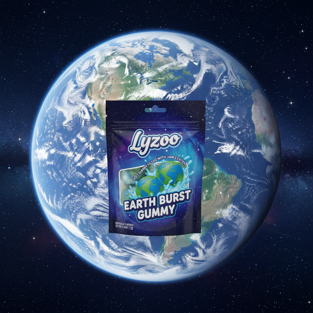 LYZOO EARTH BURST GUMMY CANDY 72G 1CT