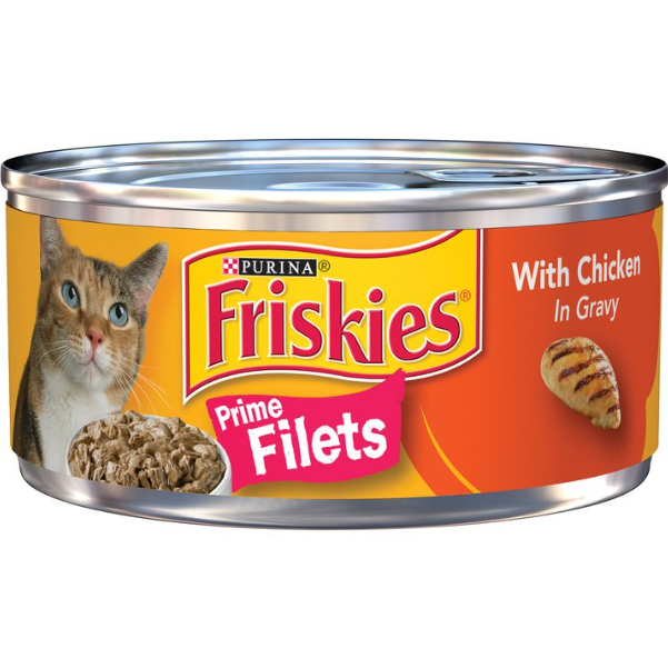 CAT FOOD FRISKIES PRIME FILETS WITH CHICKEN IN GRAVY 5.5OZ
