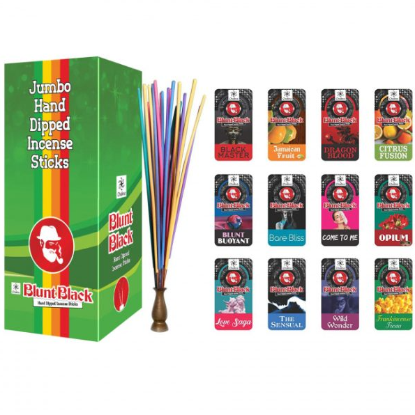 INCENSE-BLUNT BLACK INCENSE 24CT 30 STICKS