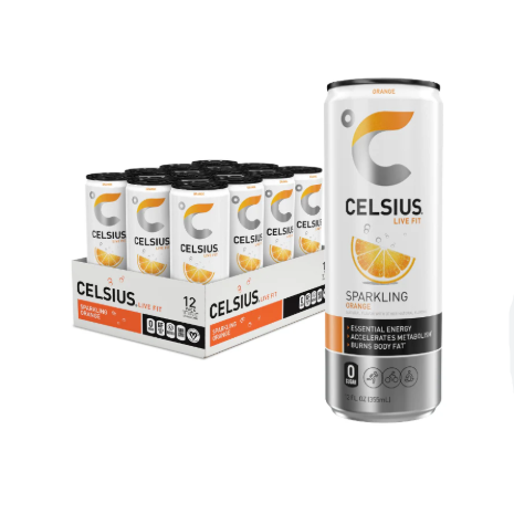 CELSIUS ENERGY ORANGE 12OZ 12PK