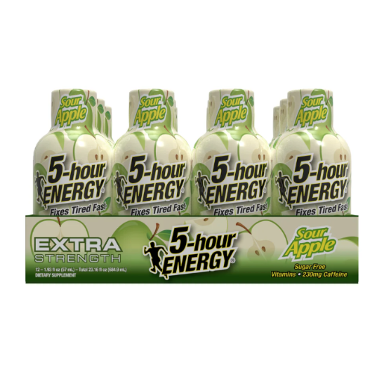 ENERGY 5 HOUR EXTRA STRENGTH SOUR APPLE 1.93OZ 12PK 1CT
