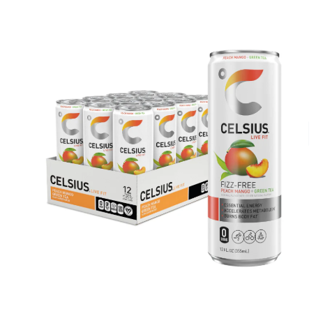 CELSIUS ENERGY PEACH MANGO 12OZ 12PK