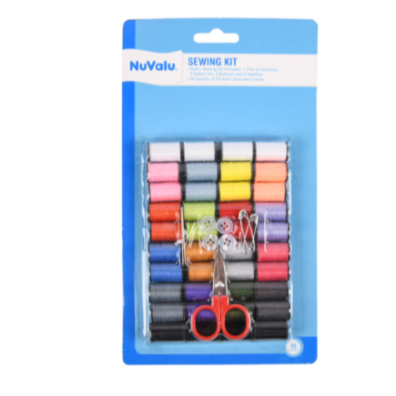 NUVALU SEWING THREAD 49PCS SET W/BLISTER