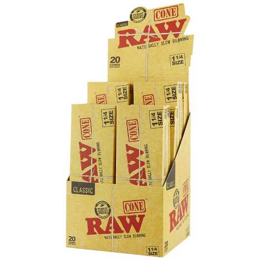 RAW CONES 1 1/4 SIZE 20PK 12CT GOLD