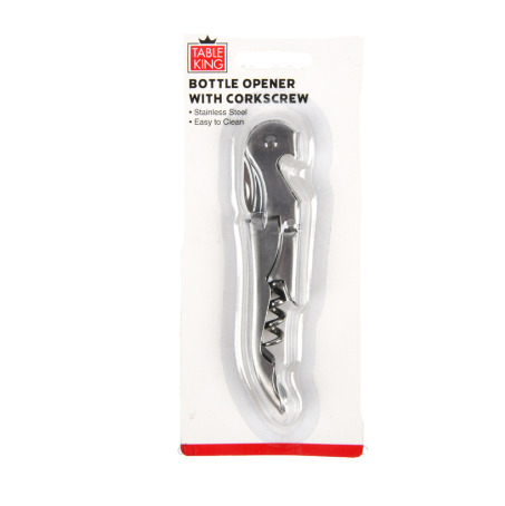 BOTTLE OPENER WITH CORKSCREW 1CT