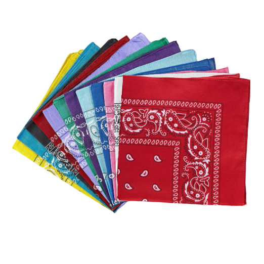 BANDANAS ASSORTED COLORS 12PK 1CT