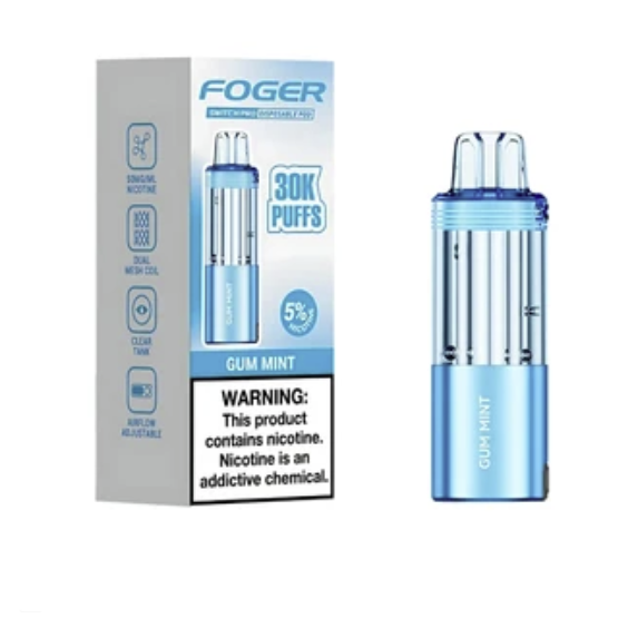 VAPE FOGER PODS 30K GUM MINT 5PK