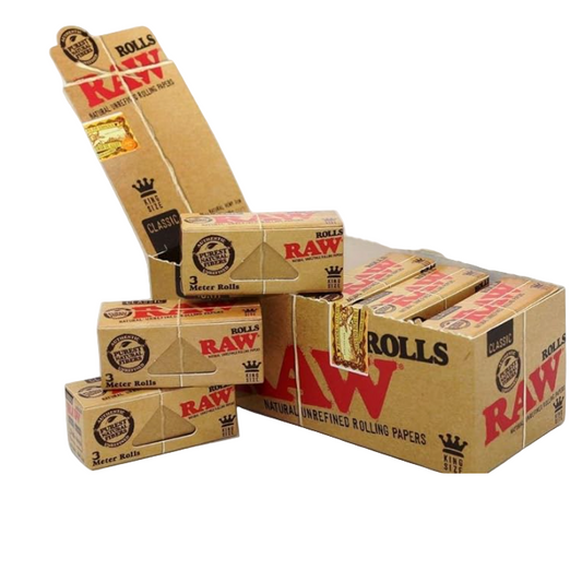 RAW PAPER 3 METER ROLLS KING 12CT
