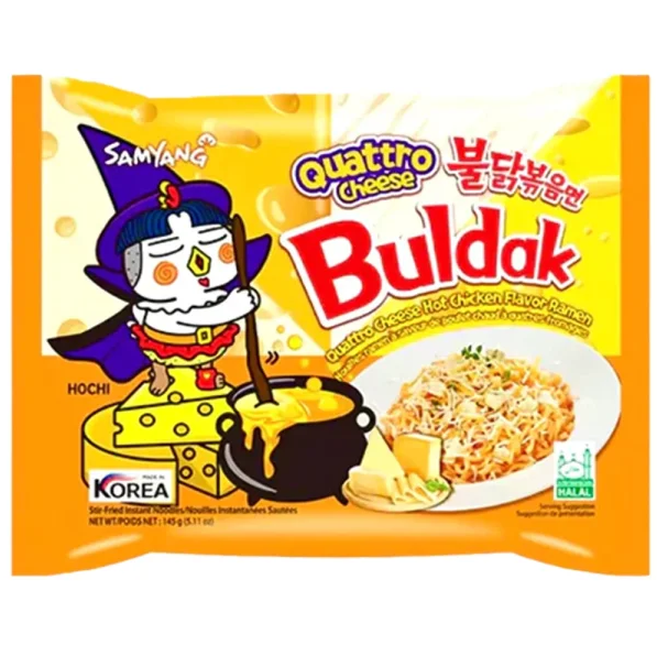 SOUP BULDAK BAGS QUATTRO CHEESE 5.11OZ 5PK