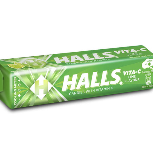 HALLS COUGH DROPS LIME GREEN 20PK