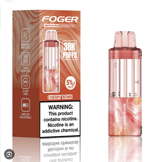 VAPE FOGER PODS 30K CALIFORNIA CHERRY 5PK