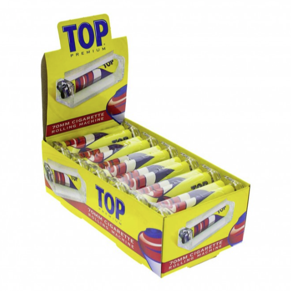 TOP CIGARETTE ROLLING MACHINE 70MM YELLOW 12CT