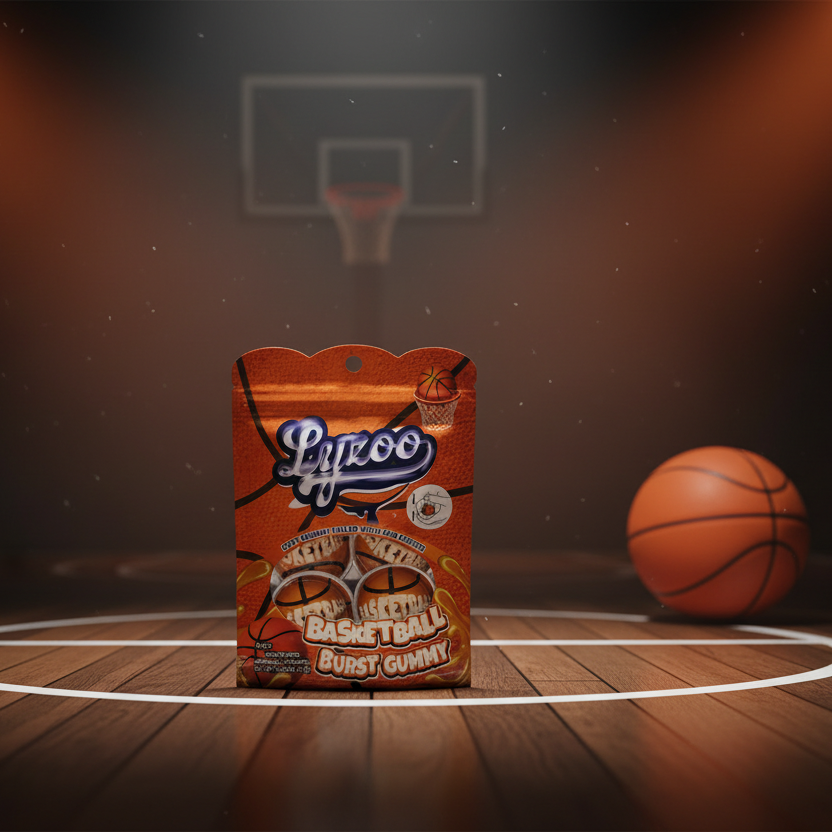 LYZOO BASKETBALL PEACH GUMMY CANDY 72G 1CT