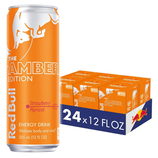 REDBULL ENERGY STRAW APRICOT ORANGE 12OZ 24PK