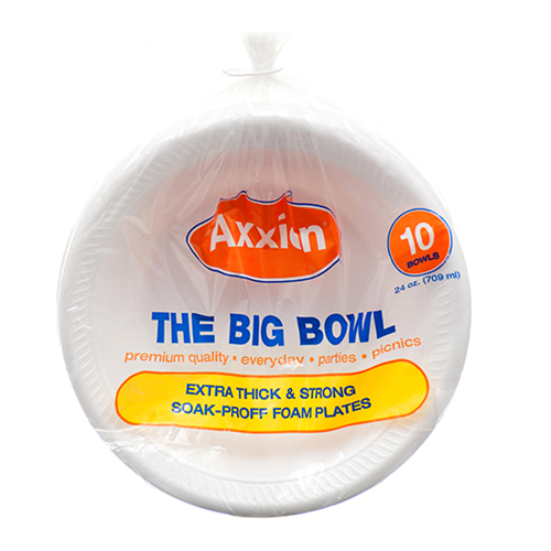 PLATE FOAM BOWL 24OZ 10PK 1CT