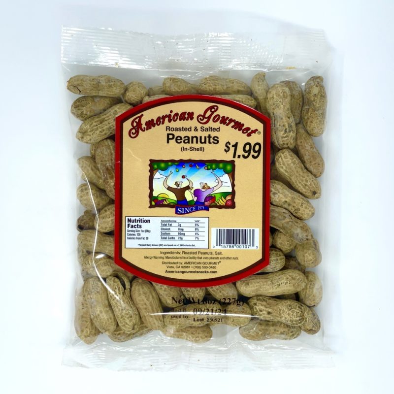 AMERICAN GOURMET (PEANUTS IN SHELL) $1.99 10OZ 1CT