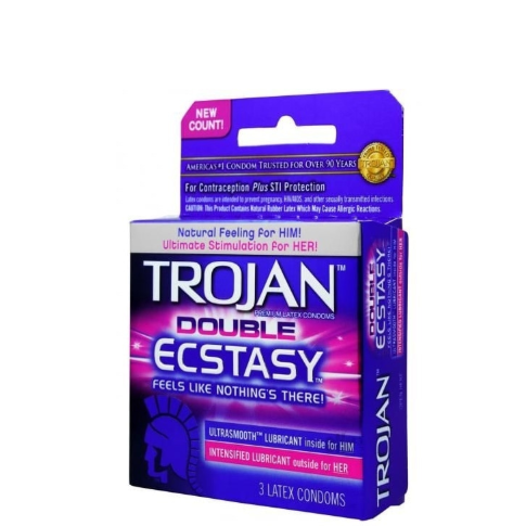 CONDOM TROJAN DOUBLE ECSTASY 6PK