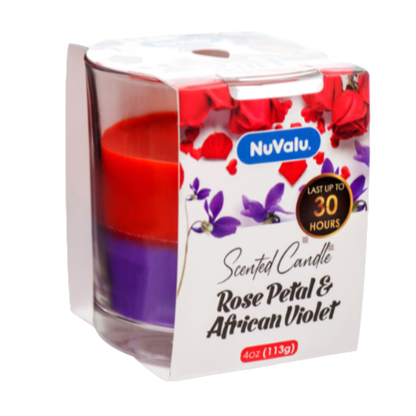 CANDLE NUVALU TUMBLER ROSE&VIOLET 4OZ