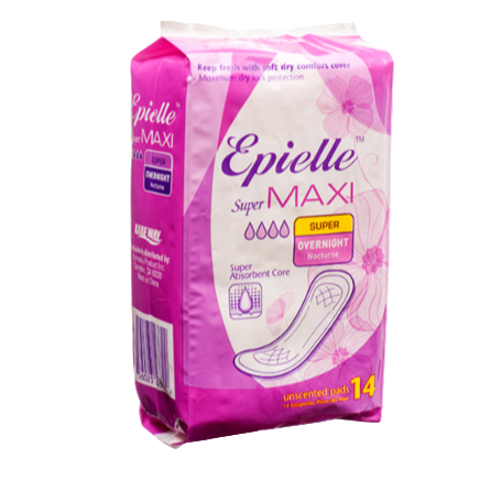 MAXI PAD EPIELLE SUPER MAXI NIGHT PURP 14PK 1CT