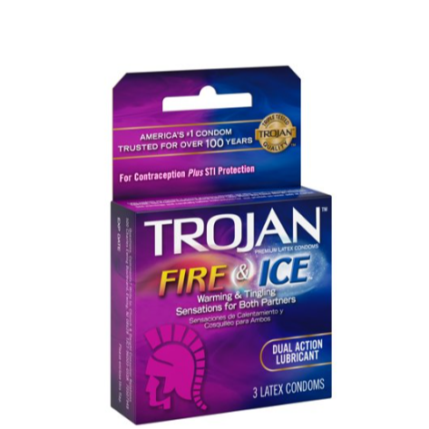 CONDOM TROJAN FIRE/ICE 6PK