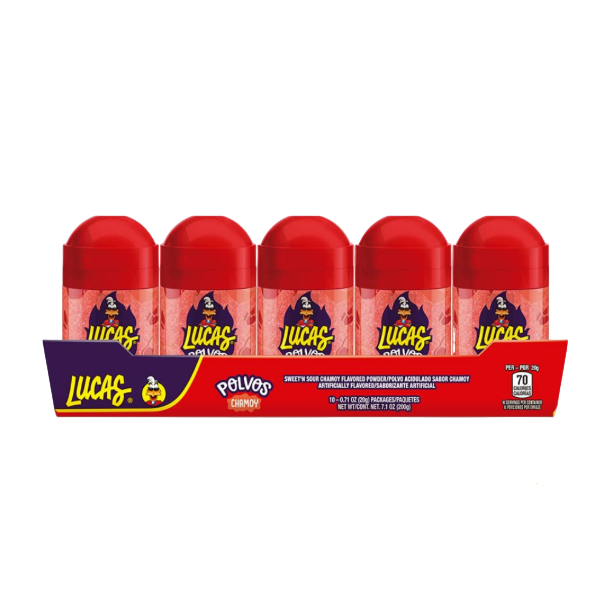CANDY LUCAS POLVOS CHAMOY RED 10PK