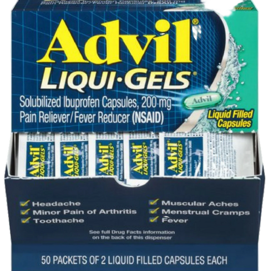 MEDICINE ADVIL LIQUI GEL DUAL 50PK 1CT