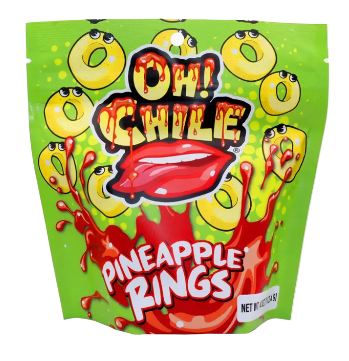 OH! CHILE PINEAPPLE RINGS GREEN & RED 3OZ 1CT
