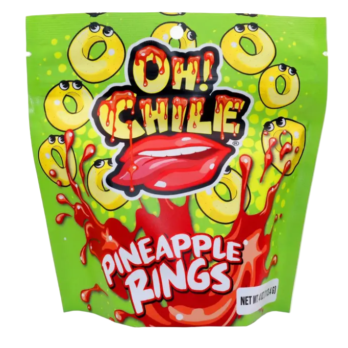 OH! CHILE PINEAPPLE RINGS GREEN & RED 3OZ 1CT