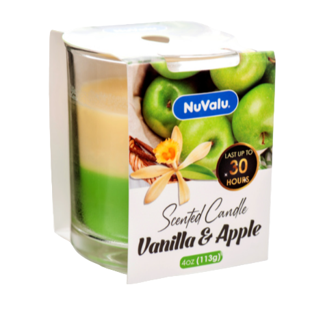 CANDLE NUVALU TUMBLER VAN&APPLE 4OZ