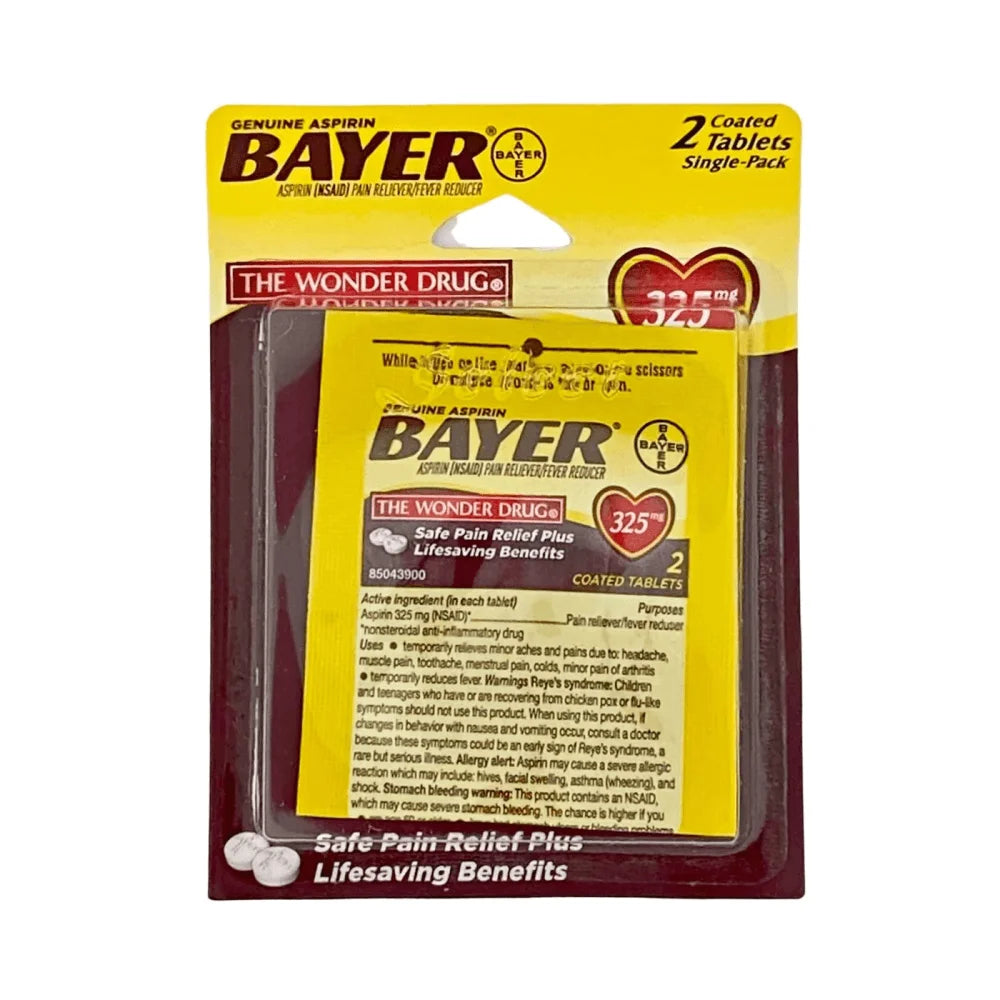 MEDICINE BAYER PAIN RELIEF BLISTER 2 TABLET 325MG 6PK