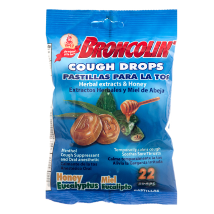 BRONCOLIN HERBAL HARD CANDY HONEY PEPPERMINT 1.9 OZ 1CT
