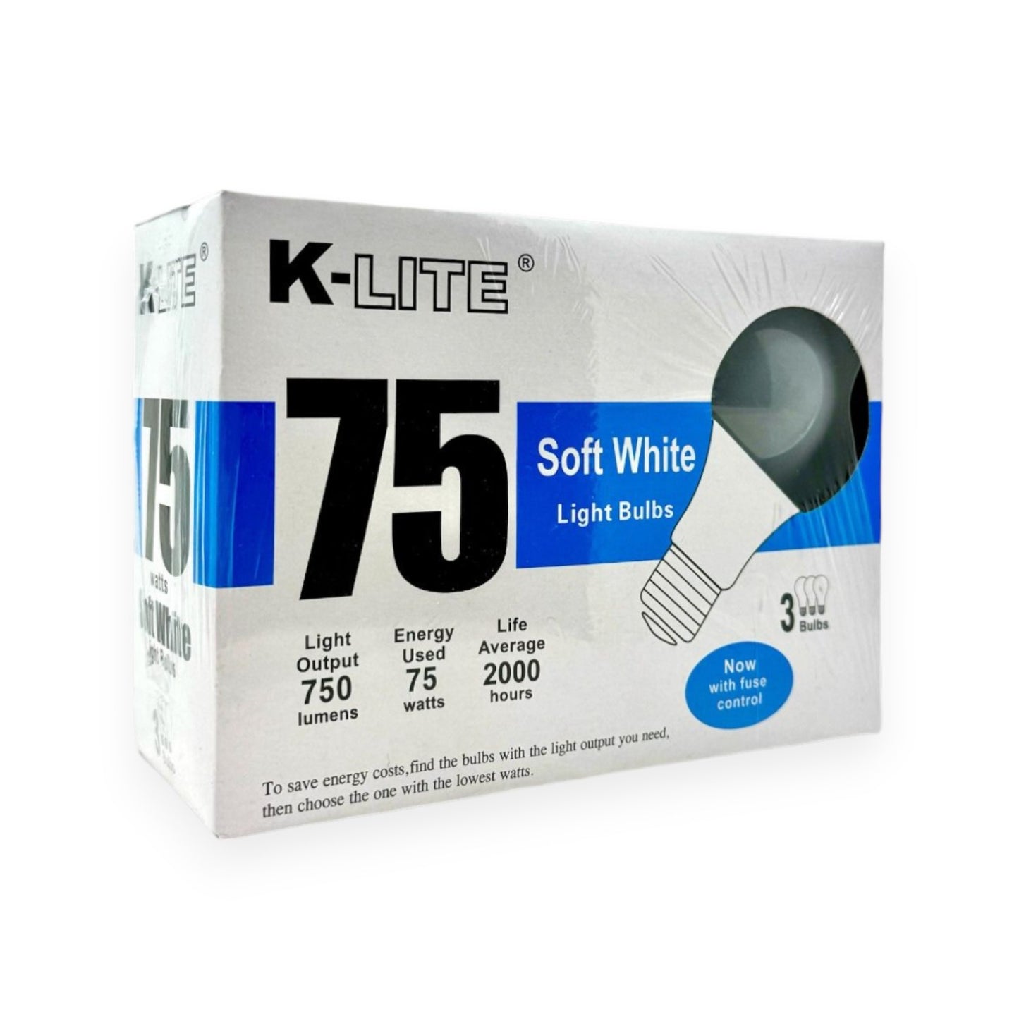 SOFT WHITE LIGHT BULB 120V 75W 1CT