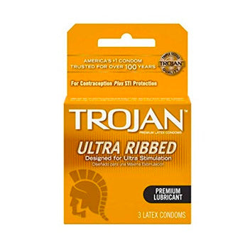 CONDOM TROJAN ULTRA RIBBED 6PK
