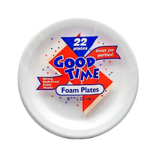 PLATE FOAM GOOD TIME 8 7/8" 22PK 1CT