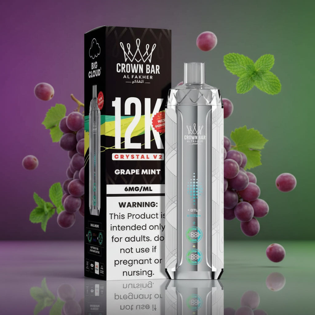 VAPE CROWN BAR AL FAKHER 12K 5PK GRAPE MINT