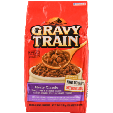 DOG FOOD GRAVY DOG TRAIN BEEF FLVR AND BACON 3.5LBS 1CT