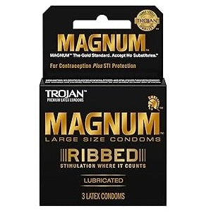 CONDOM MAGNUM RIBBED 6PK