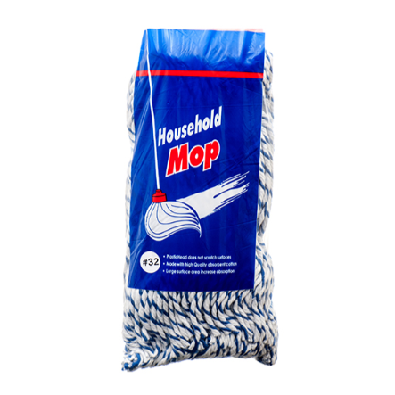 MOP HEAD #32 W/BLUE STRIPE STRINGS