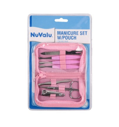 NUVALU MANICURE SET W/PUCH 7PCS 1CT