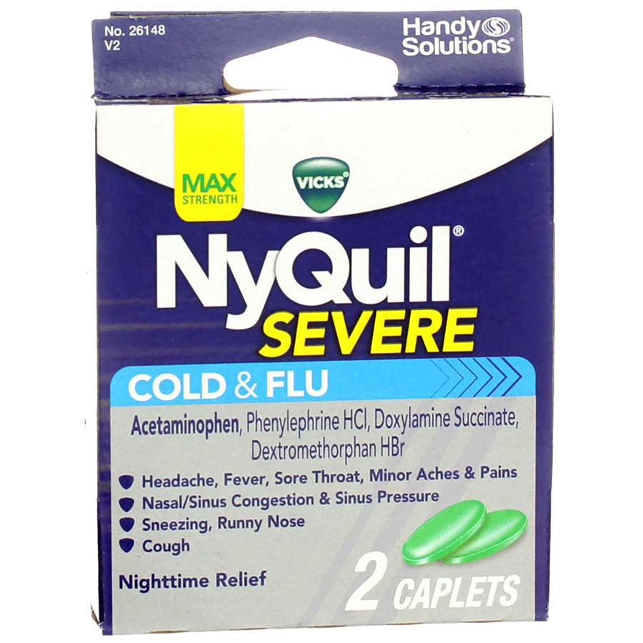 MEDICINE NYQUIL COLD & FLU 2 CT SEVERE BLISTER PACK 1CT