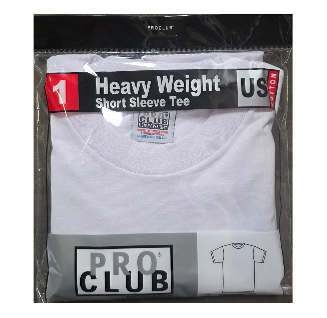PROCLUB MEN SHORT SLEEVE T-SHIRT MULTICOLOR PACKAGED (6PACK)