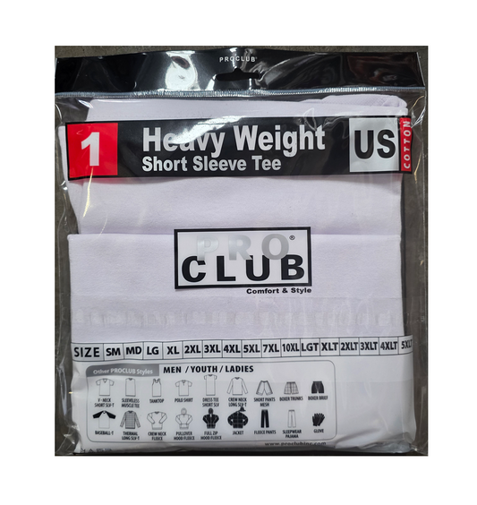 PROCLUB MEN SHORT SLEEVE T-SHIRT MULTICOLOR PACKAGED (6PACK)