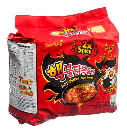 SOUP BULDAK BAGS 2X SPICY CHICKEN 4.94OZ 5PK