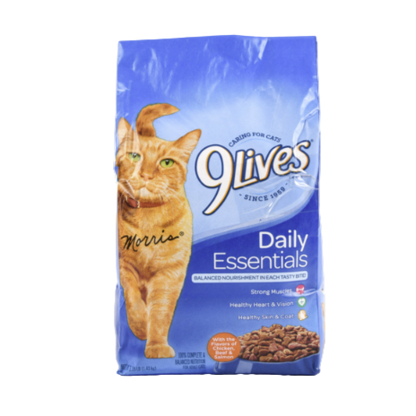 CAT FOOD 9 LIVES DAILY ESSENTIALS DRY CAT FOOD 3.15 LB 1CT