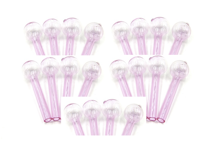 GLASS PIPES OB THICK PINK 4 INCH BAG 20 PACK